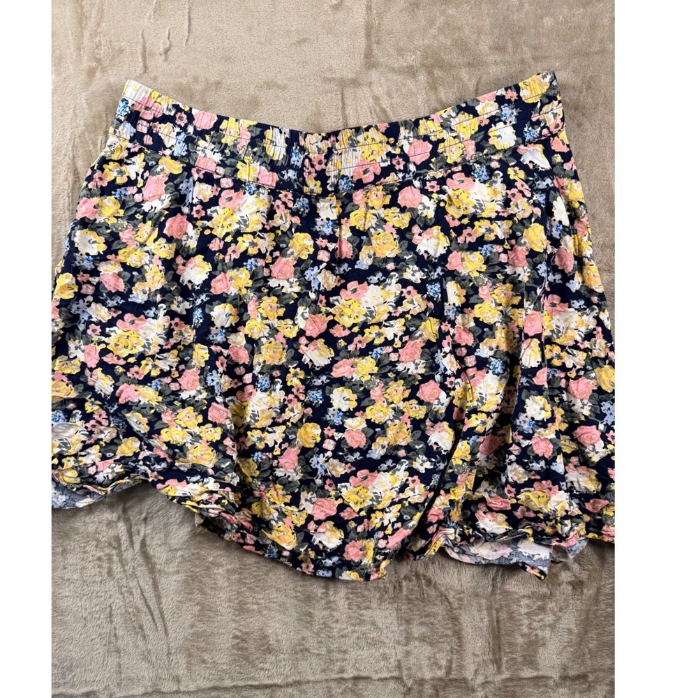 Vero Moda Womens Floral Mini Skirt Elastic Waist  Size‎ XL Cottagecore Garden